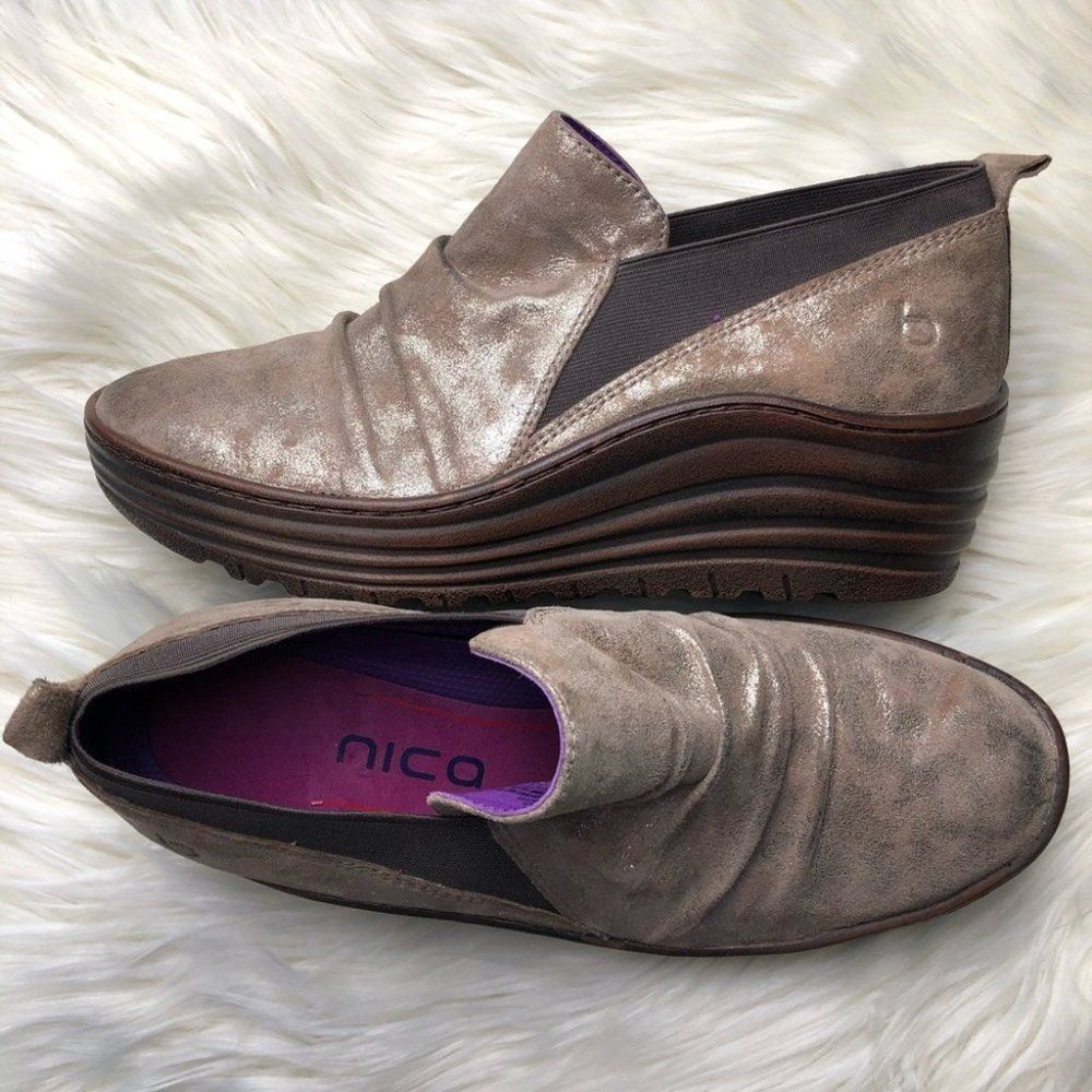 Bionica Gallant Slip Resistant Metallic Wedge Boot